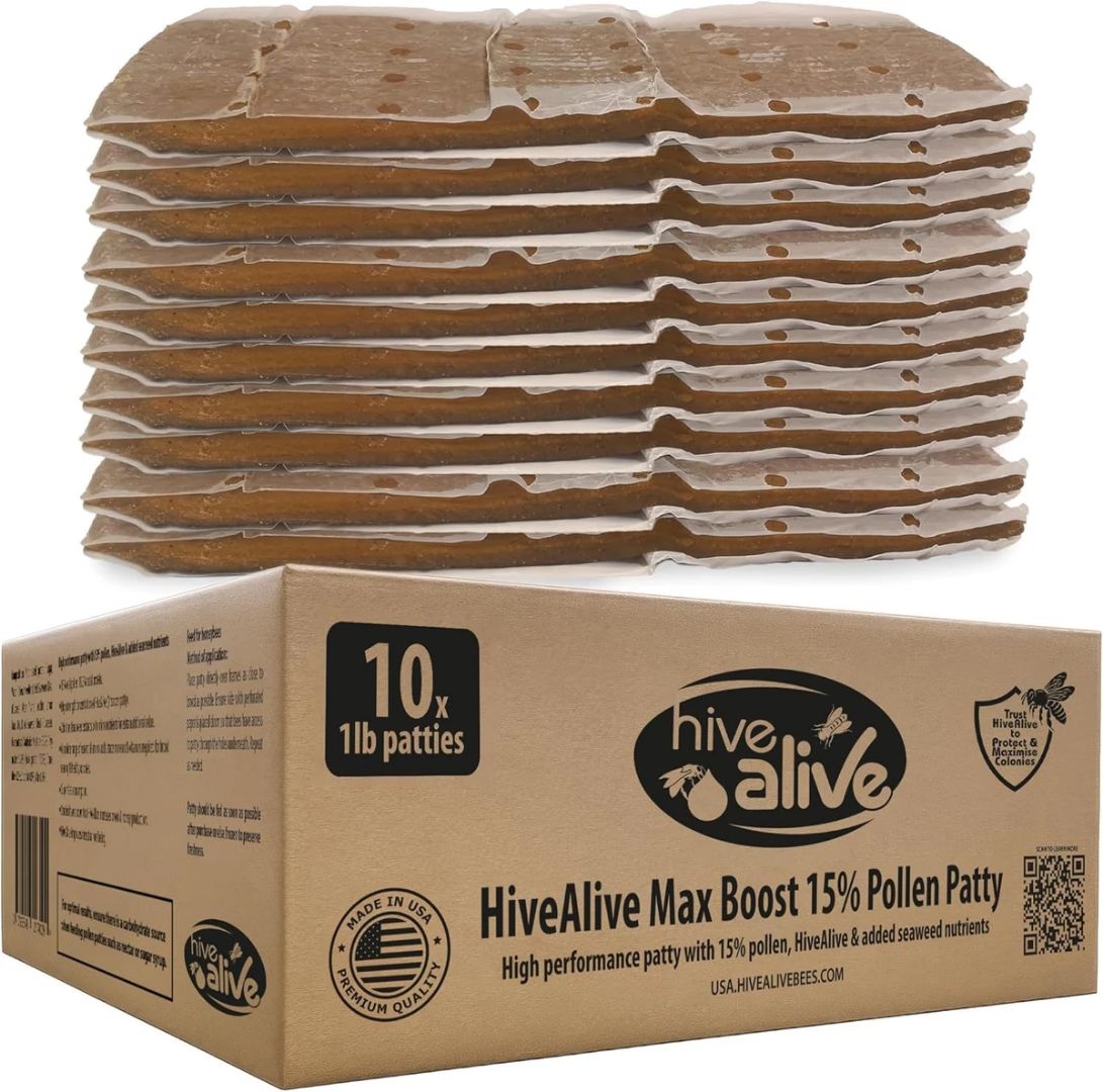 10lb box 15% Pollen Patties
