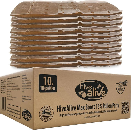 10lb box 15% Pollen Patties